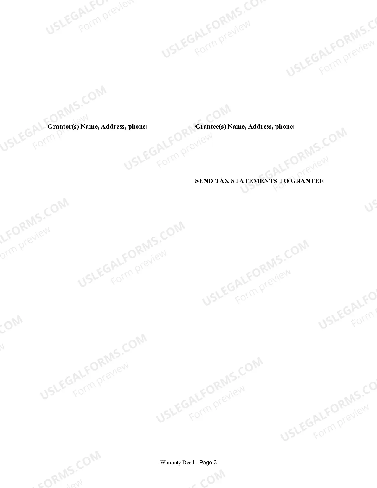 Preview Warranty Deed from Husband and Wife to an Individual