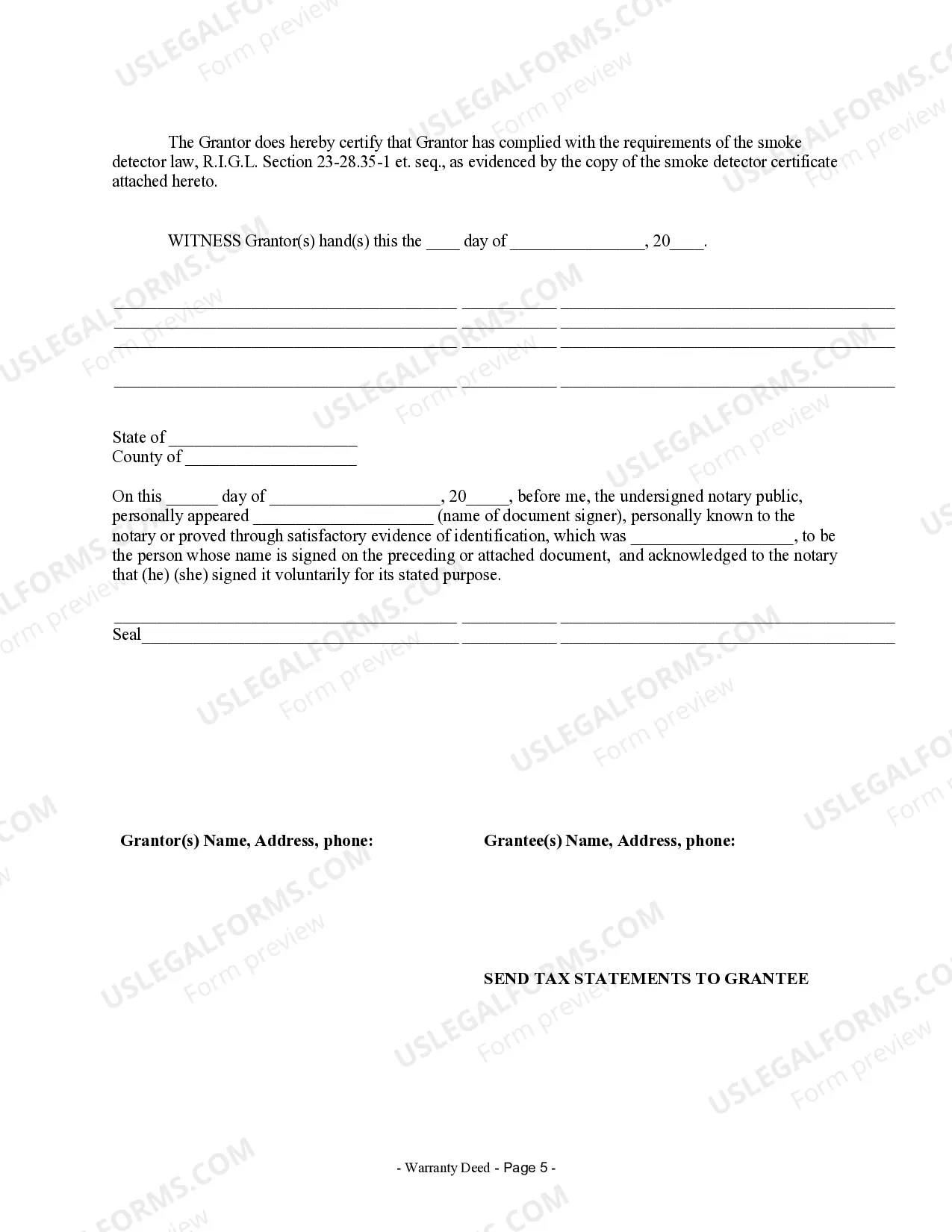 Preview Warranty Deed from Individual to Individual