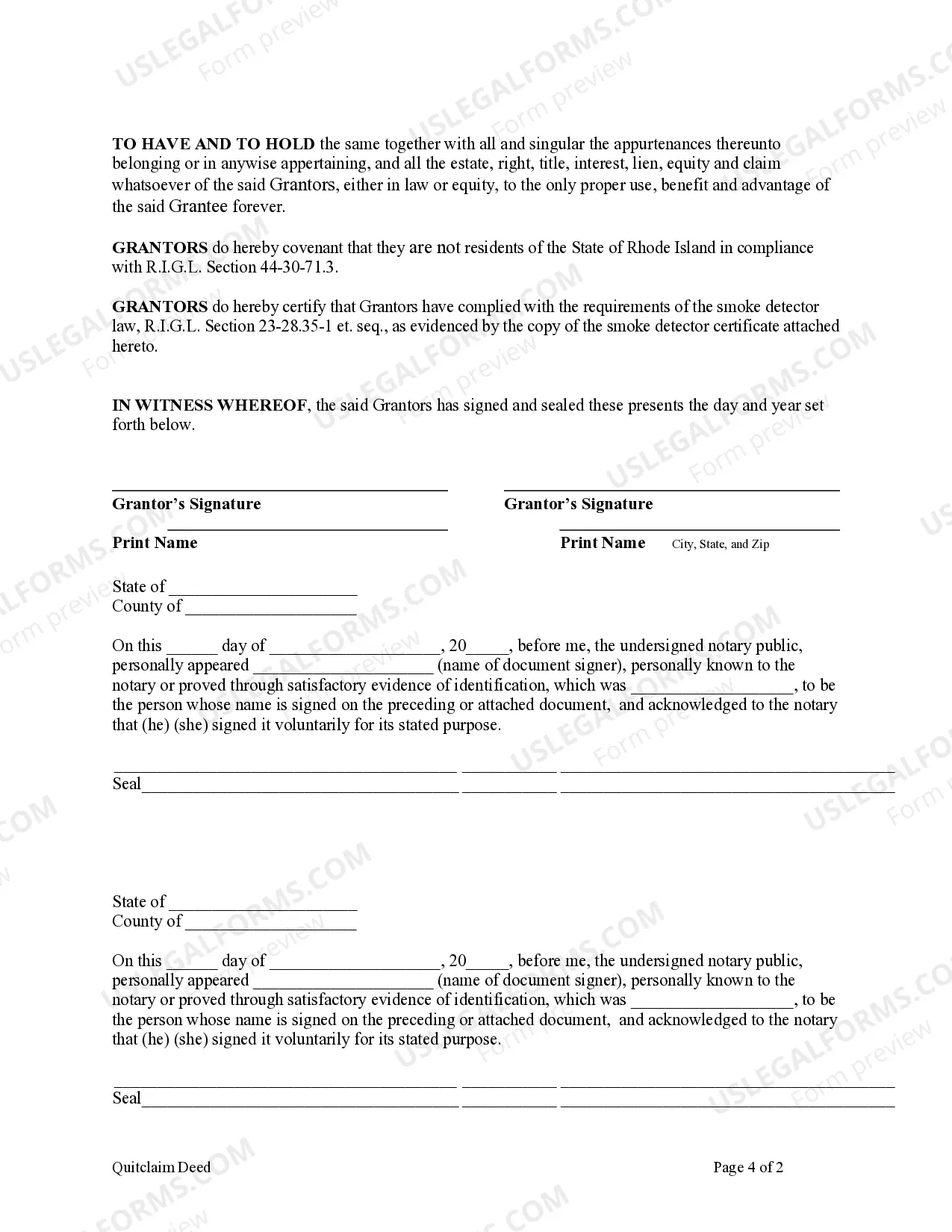 Preview Quitclaim Deed from Husband and Wife to Limited Liability Company