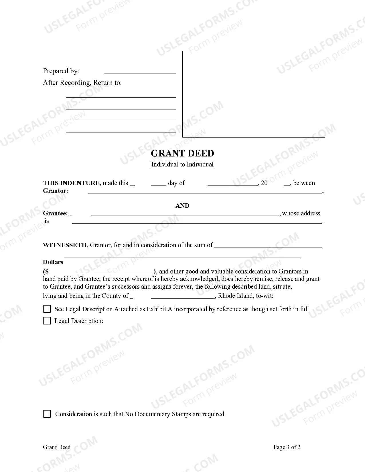 Preview Grant Deed from Individual to Individual