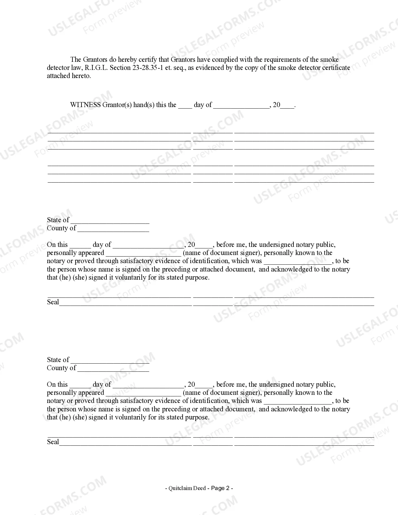 Preview Quitclaim Deed by Two Individuals to Husband and Wife