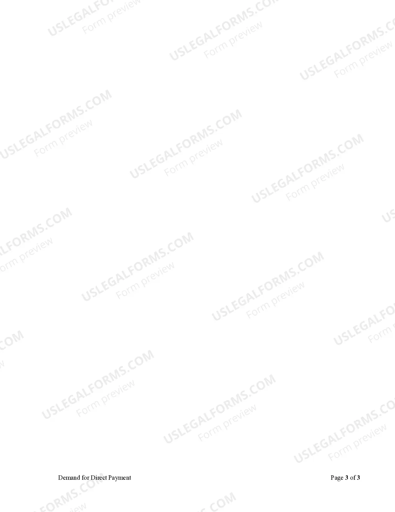 Preview Demand For Direct Payment - Corporation