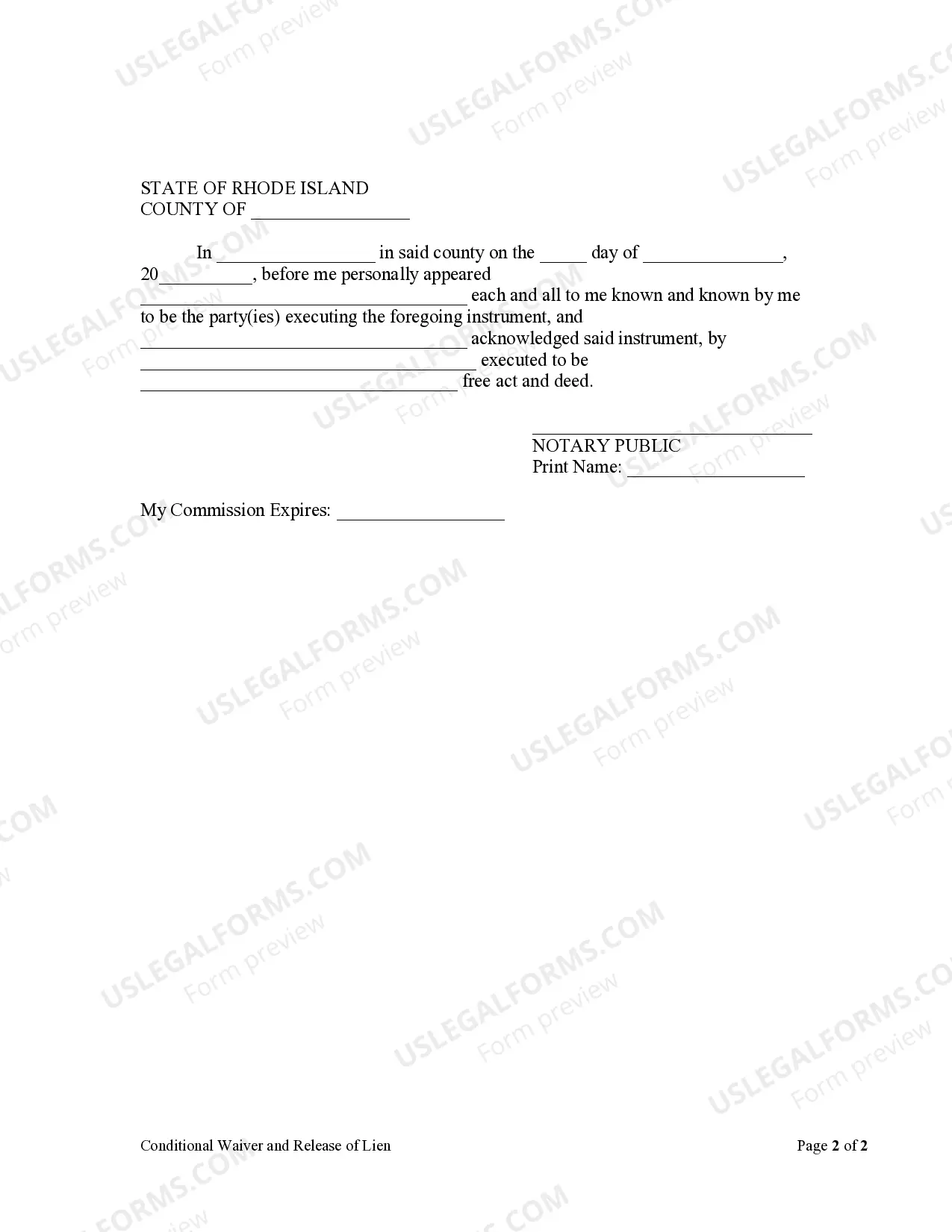 Preview Conditional Waiver and Release of Claim of Lien Upon Progress Payment