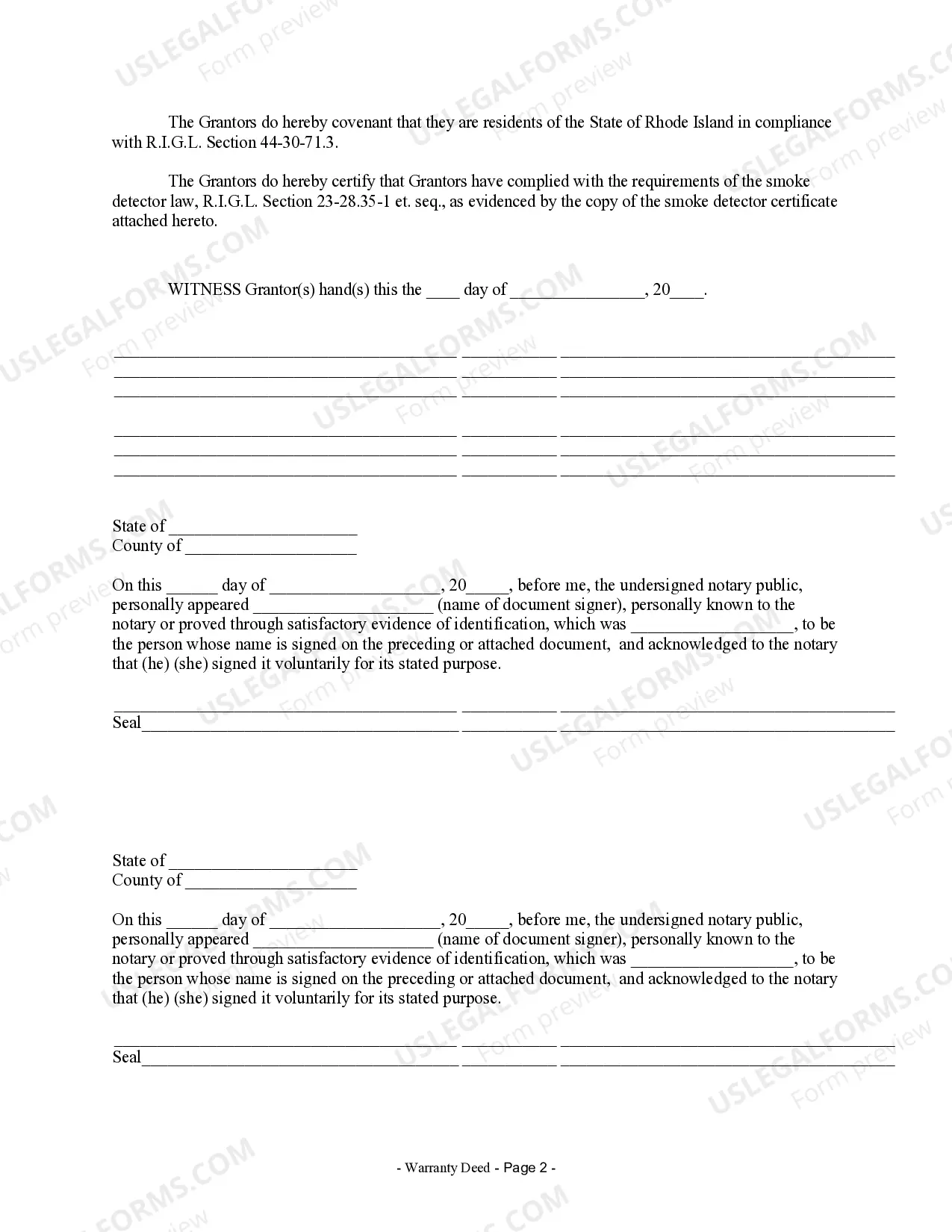 Preview Warranty Deed from two Individuals to LLC