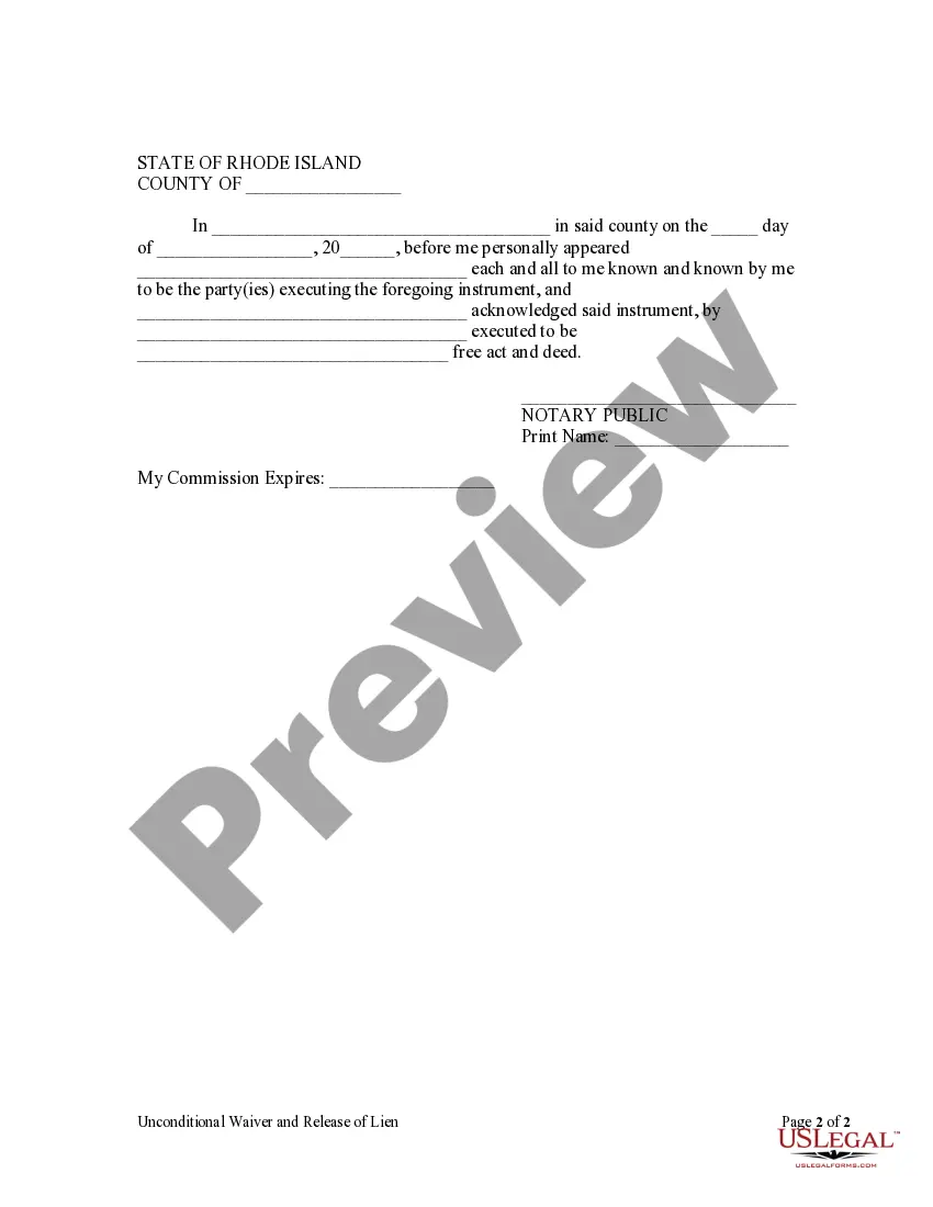 Get Unconditional Waiver and Release of Claim of Lien Upon Final Payment Preview Unconditional Waiver and Release of Claim of Lien Upon Final Payment