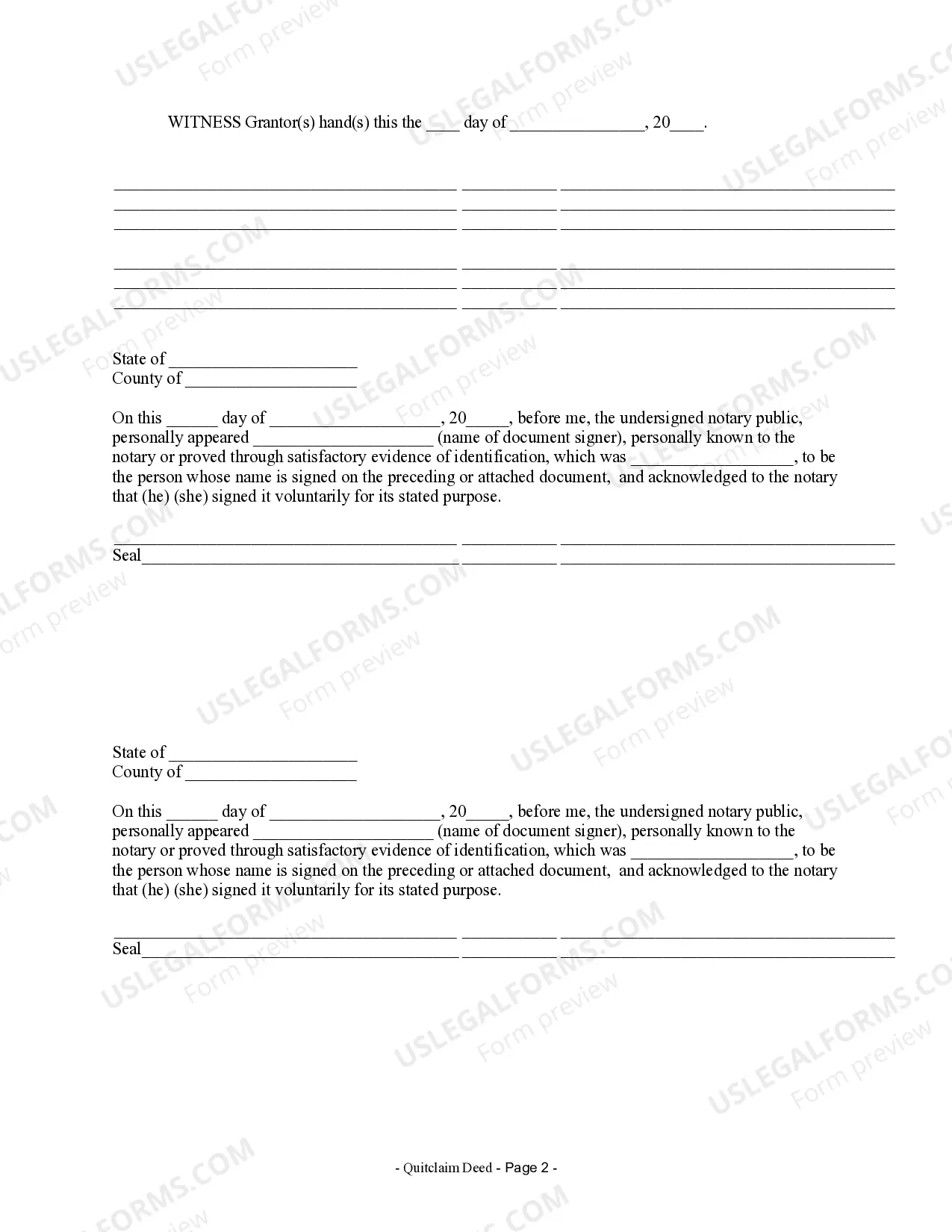 Preview Quitclaim Deed from Husband and Wife to Corporation