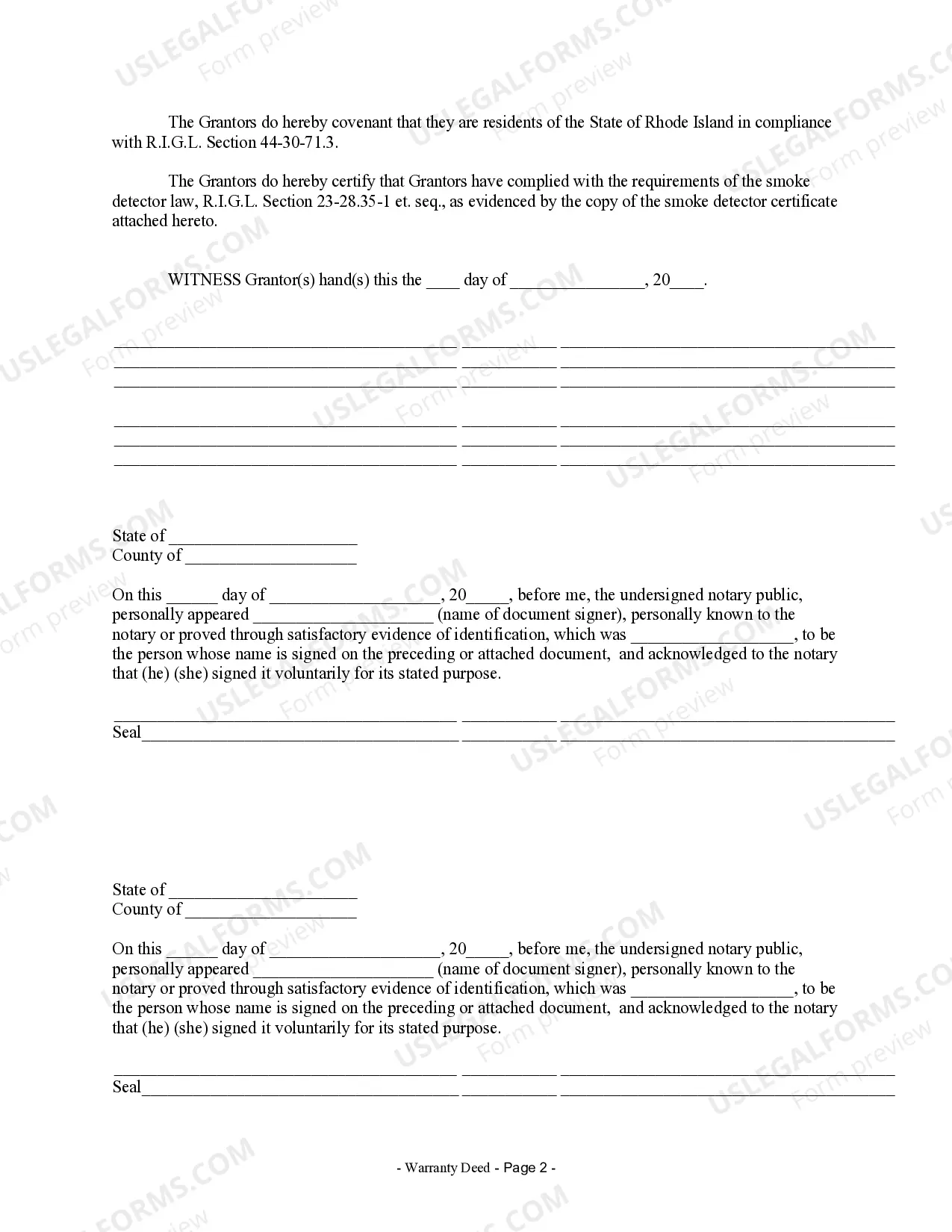 Preview Warranty Deed from Husband and Wife to LLC