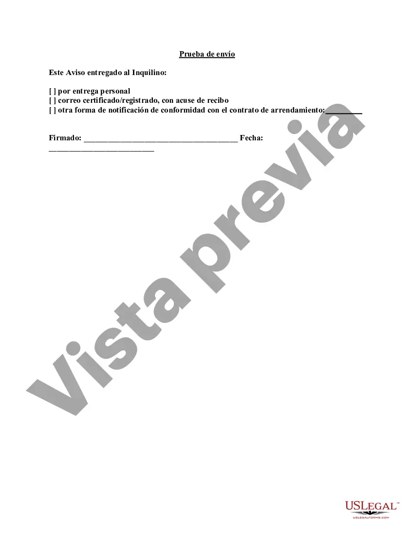 Preview Carta del propietario al inquilino como aviso para eliminar animales salvajes en las instalaciones