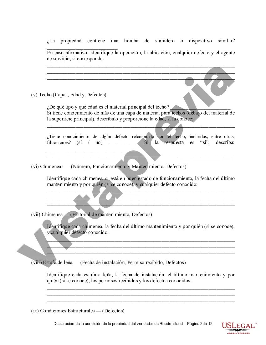 Preview Declaración de Divulgación de Ventas de Bienes Raíces Residenciales