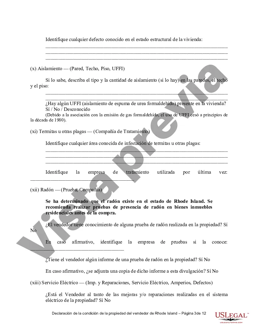 Preview Declaración de Divulgación de Ventas de Bienes Raíces Residenciales