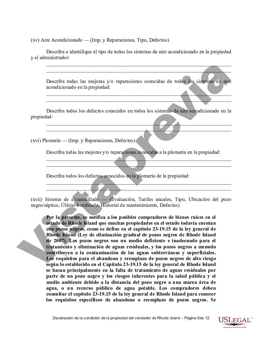 Preview Declaración de Divulgación de Ventas de Bienes Raíces Residenciales