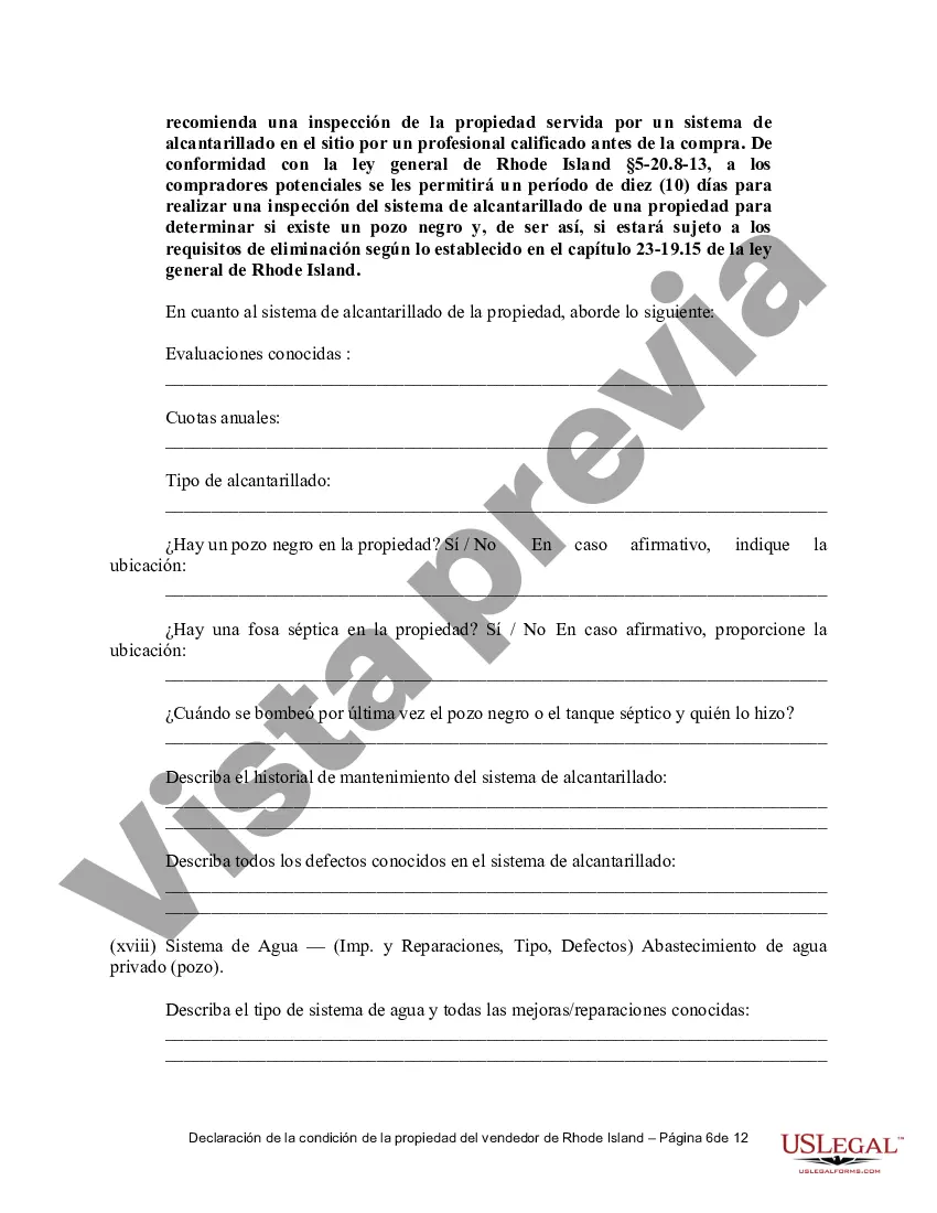 Preview Declaración de Divulgación de Ventas de Bienes Raíces Residenciales