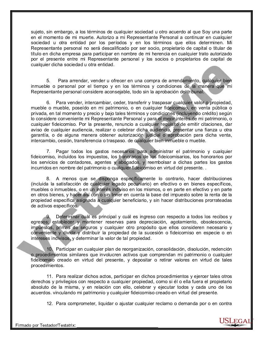 Preview Paquete de Testamentos Mutuos de Últimas Voluntades y Testamentos para Personas Solteras que conviven con Hijos Adultos