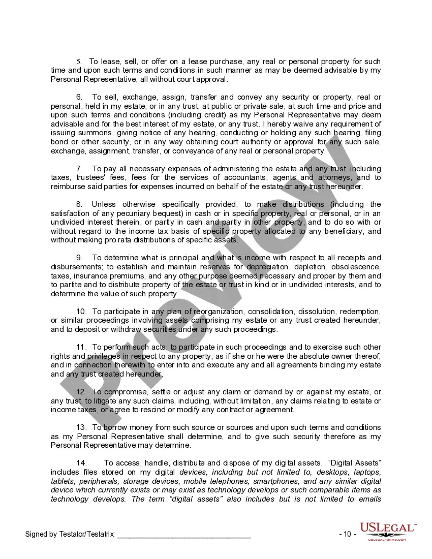 Preview Mutual Wills Package of Last Wills and Testaments for Man and Woman living together not Married with Adult Children