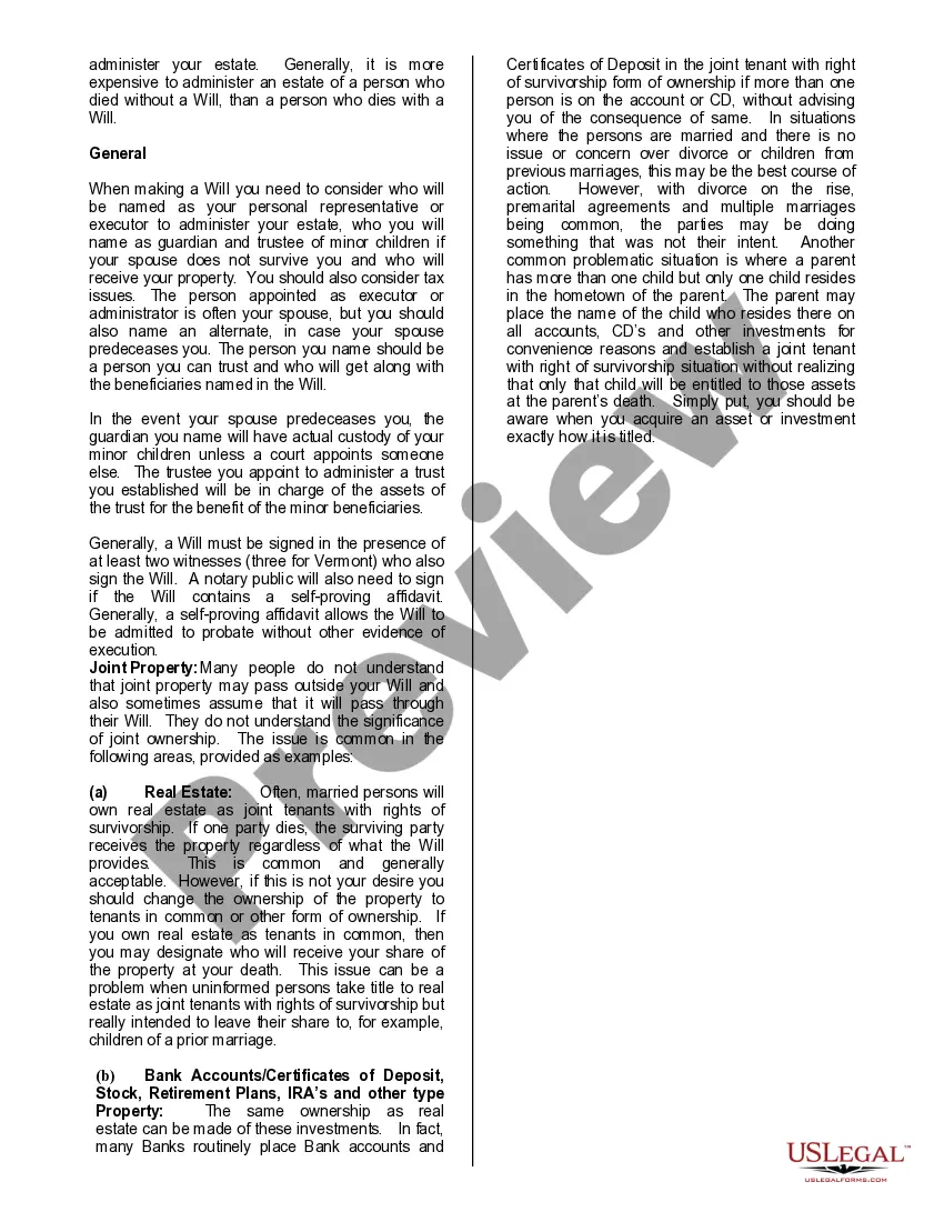 Preview Mutual Wills Package of Last Wills and Testaments for Man and Woman living together not Married with Adult Children