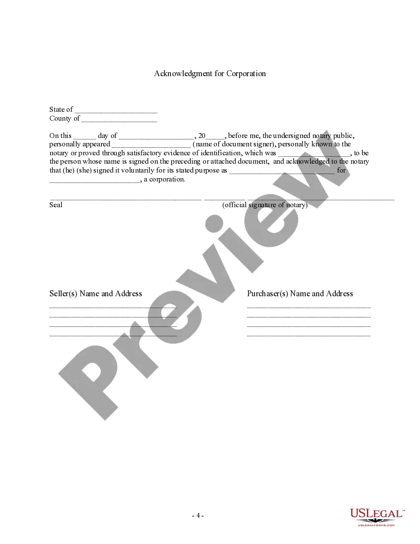 Get Bill of Sale in Connection with Sale of Business by Individual or Corporate Seller Preview Bill of Sale in Connection with Sale of Business by Individual or Corporate Seller