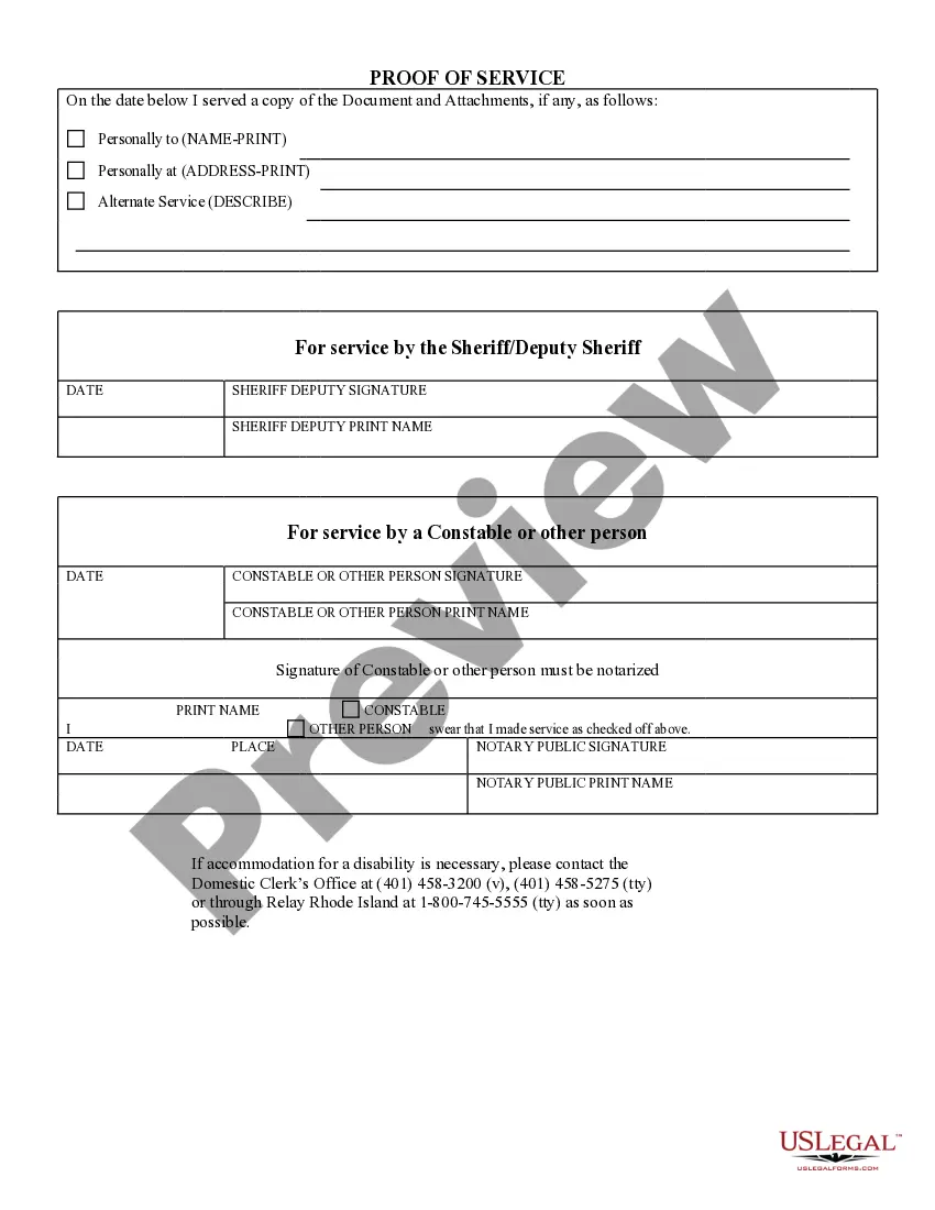 Preview Divorce Summons