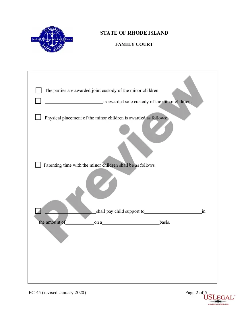 Preview Final Judgment of Divorce