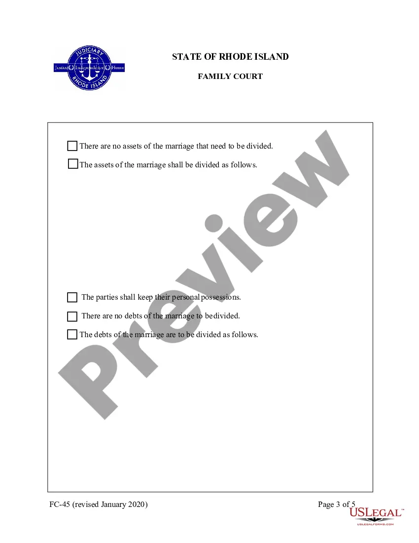 Preview Final Judgment of Divorce