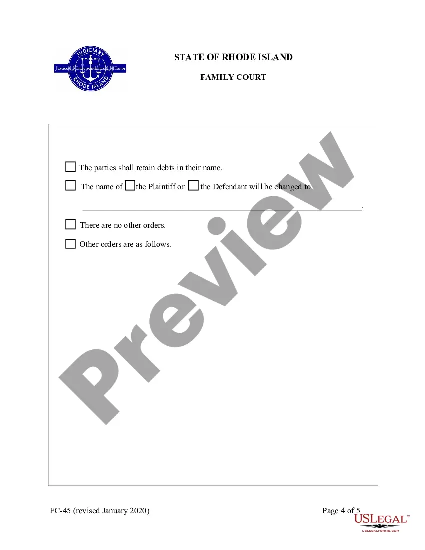 Preview Final Judgment of Divorce