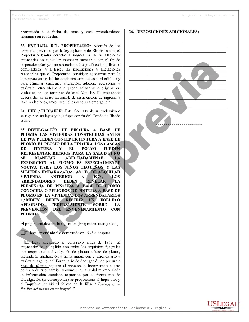 Preview Contrato de arrendamiento de alquiler residencial