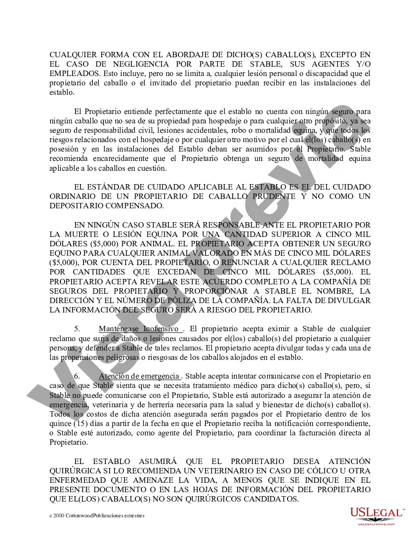 Preview Paquete de formularios equinos de caballos de Rhode Island