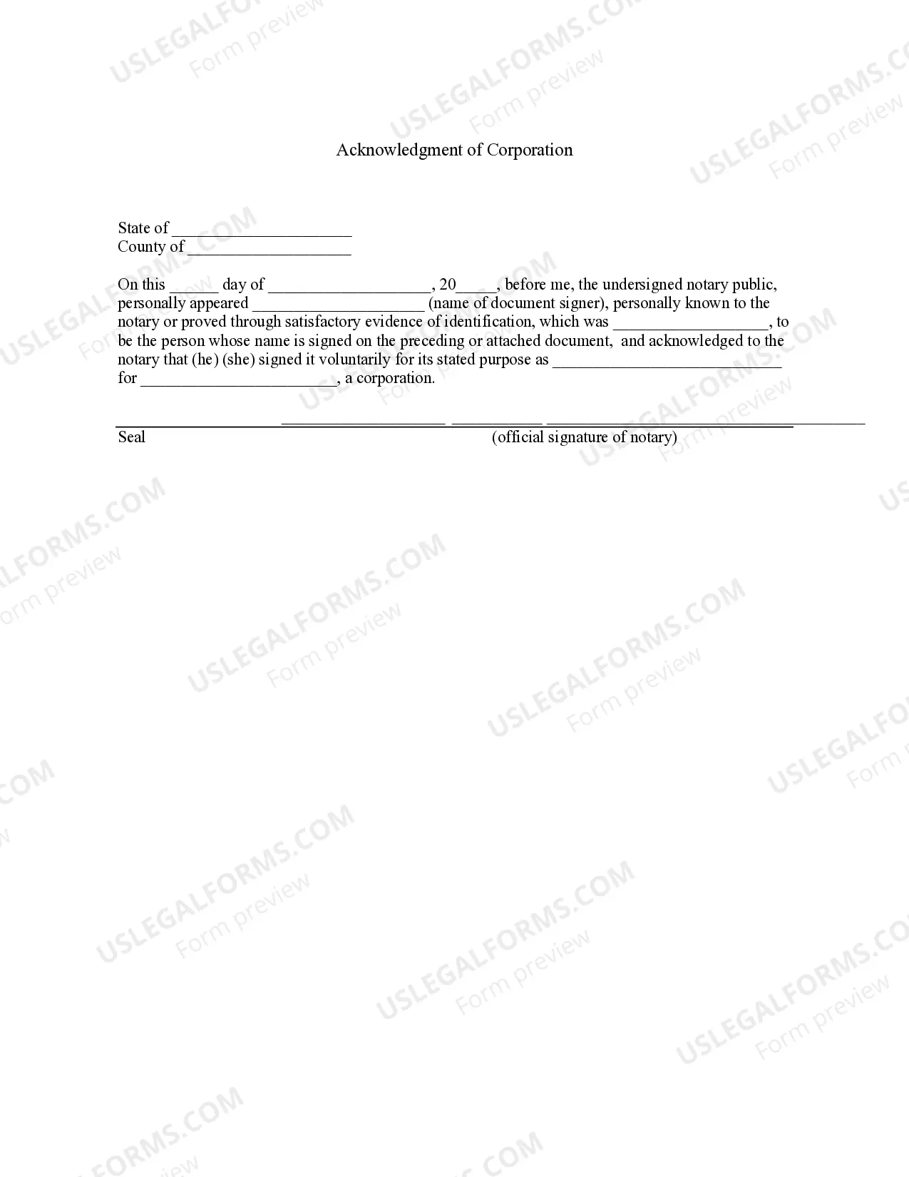 Preview Bill of Sale without Warranty by Corporate Seller