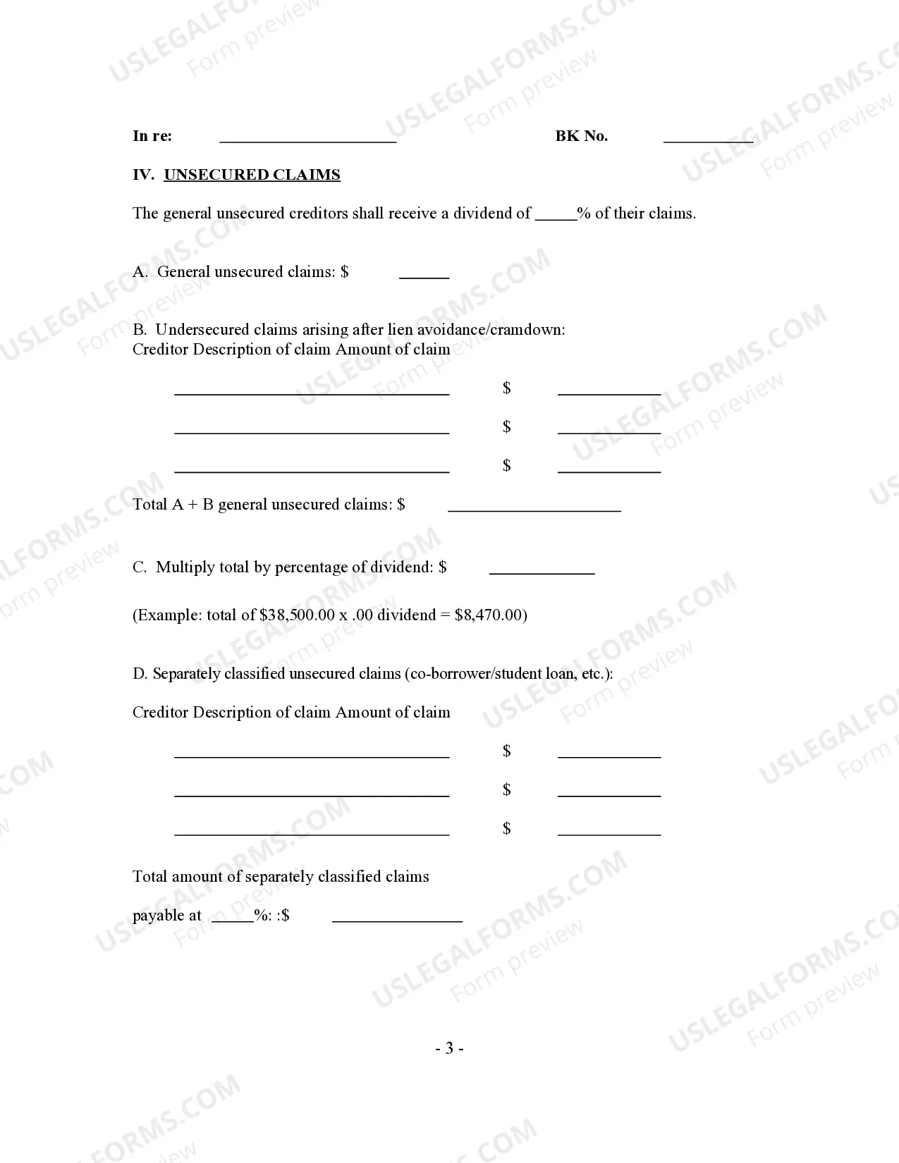 Preview Chapter 13 Plan and Coversheet