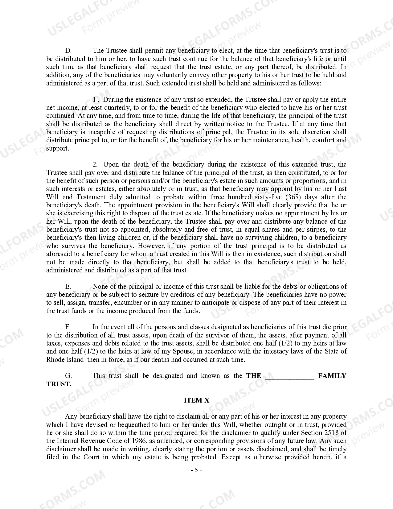 Preview Complex Will with Credit Shelter Marital Trust for Large Estates