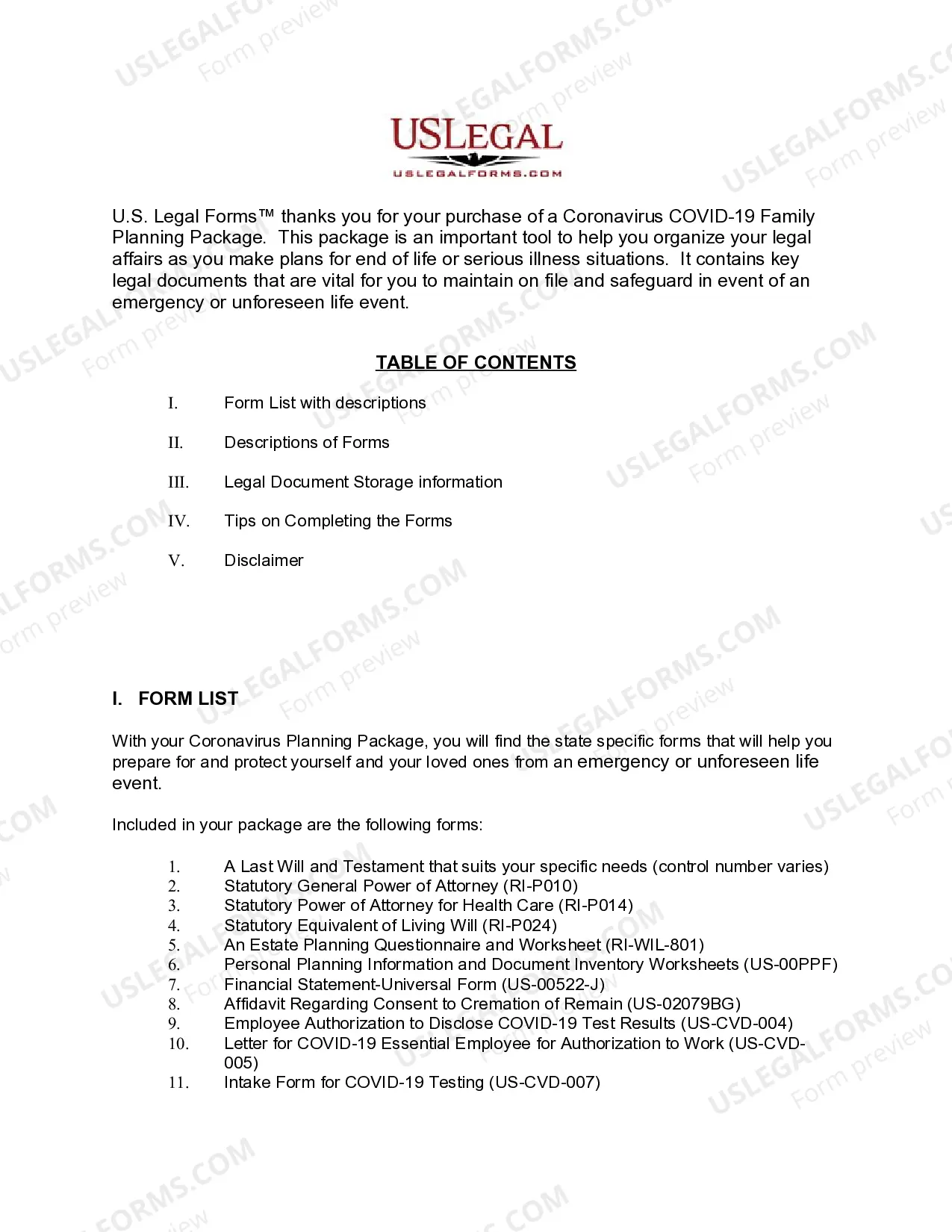 Preview Rhode Island Coronavirus COVID-19 Family Planning Package