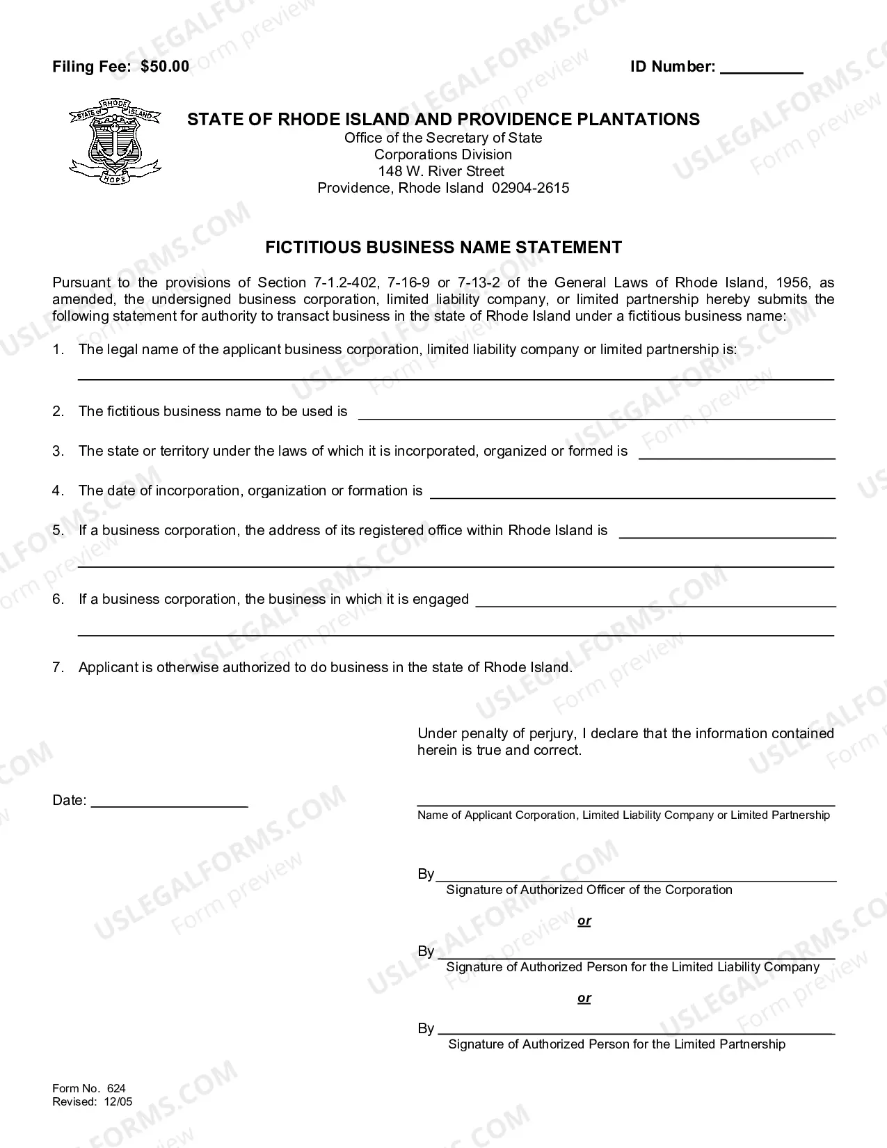 Preview Fictitious Business Name Statement