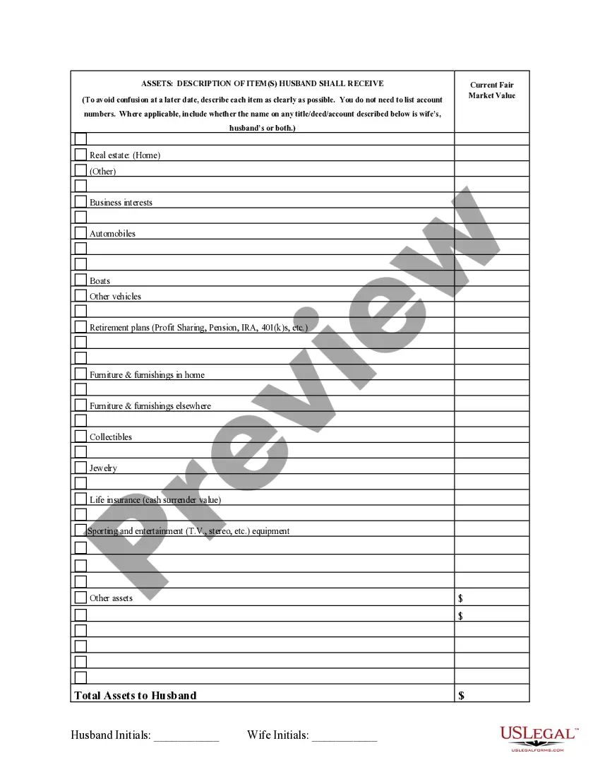 Preview Marital Domestic Separation and Property Settlement Agreement no Children parties may have Joint Property or Debts Effective Immediately