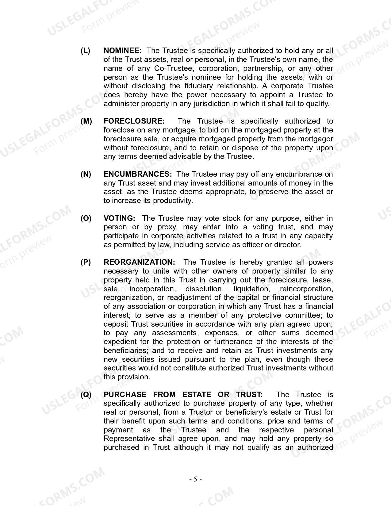 Preview Revocable Living Trust for Husband and Wife with No Children
