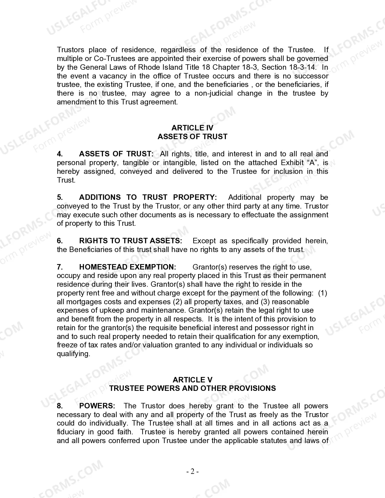 Preview Living Trust for Individual Who is Single, Divorced or Widow (or Widower) with Children