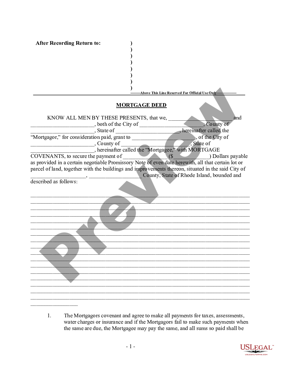 page 0 Mortgage Deed preview