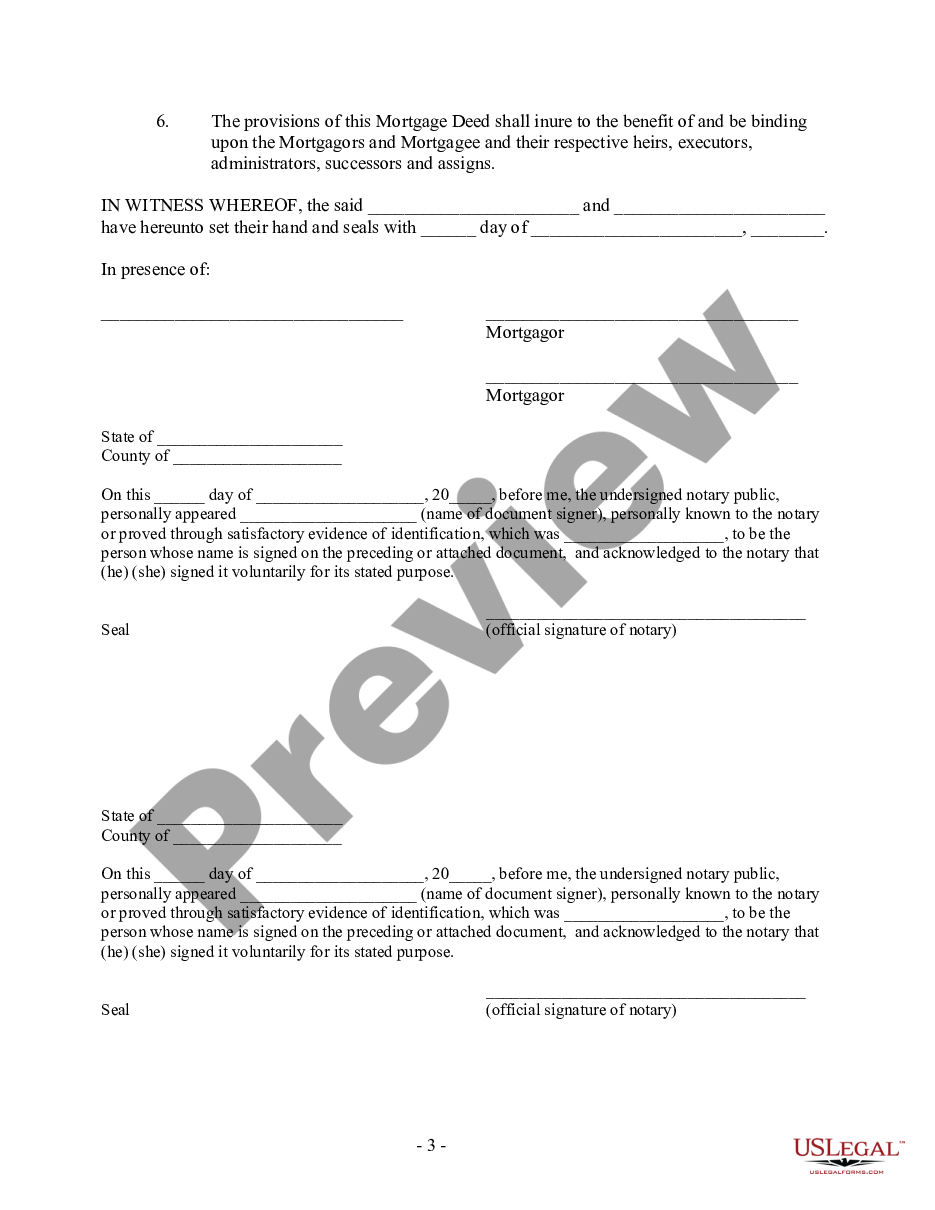 page 2 Mortgage Deed preview