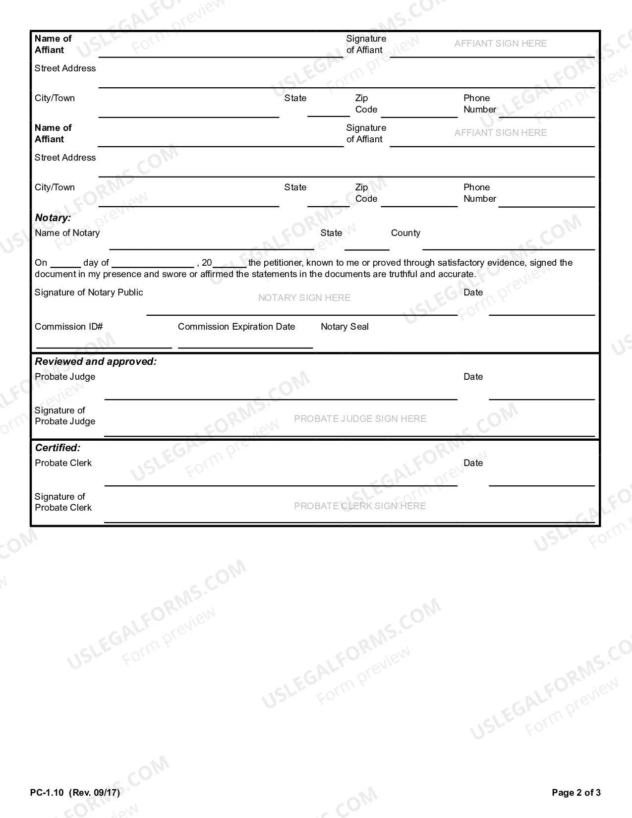 Preview Small Estate Affidavit for Estates under 15,000