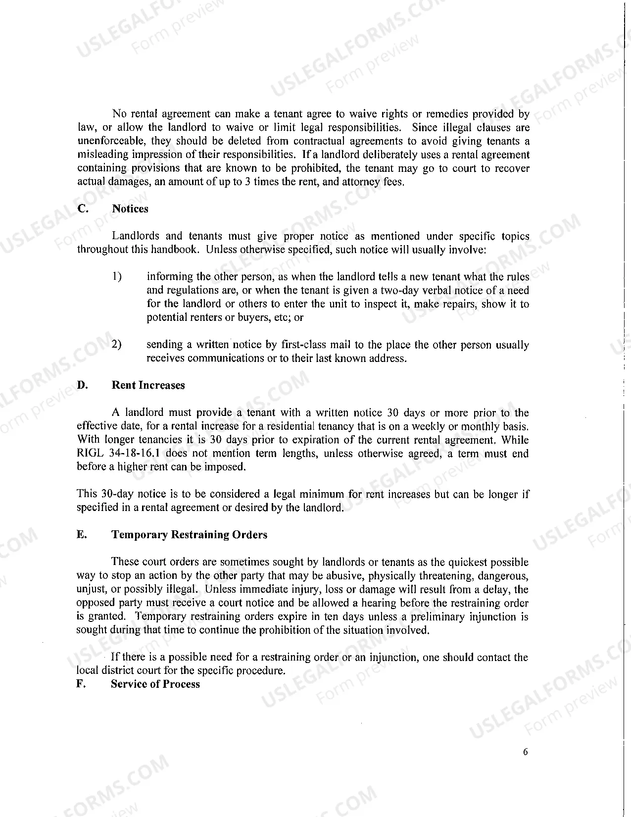 Preview The Rhode Island Landlord-Tenant Handbook