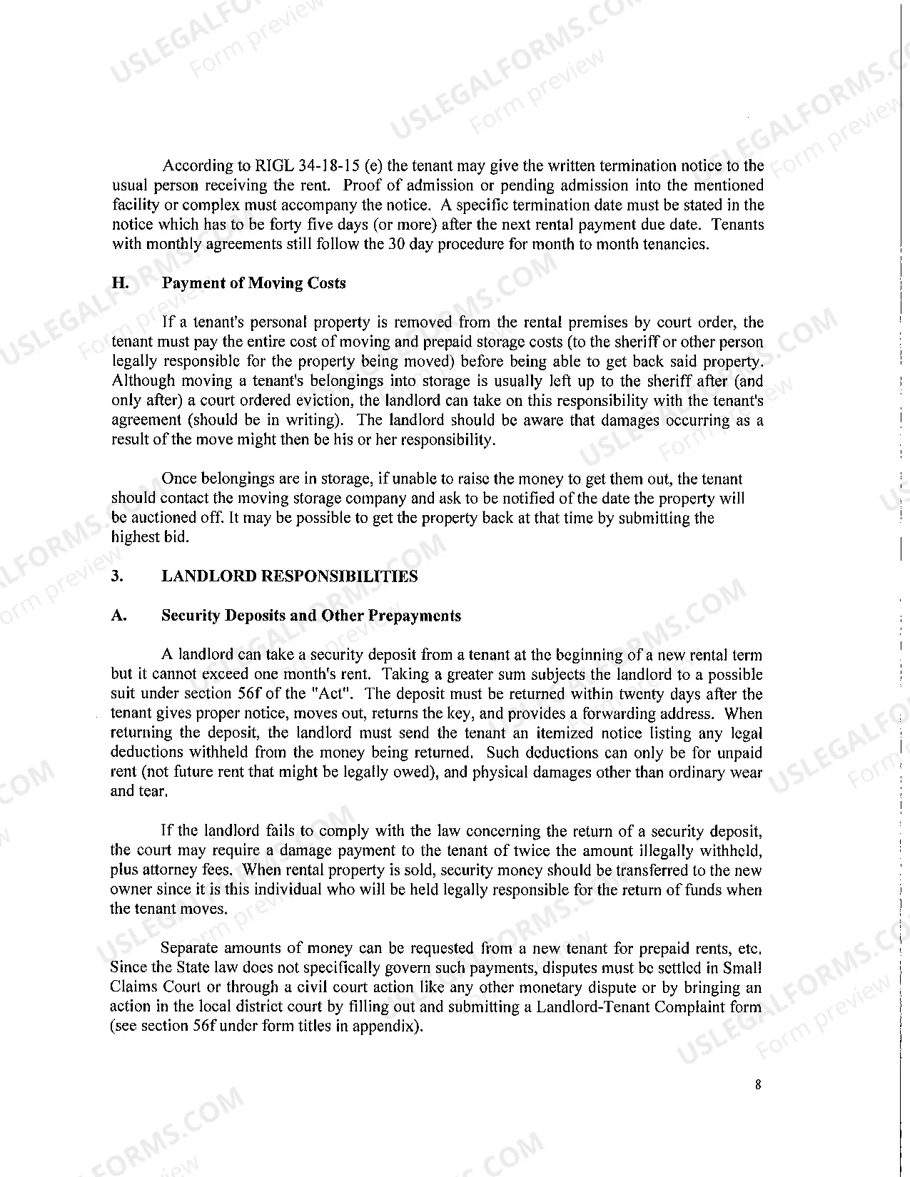 Preview The Rhode Island Landlord-Tenant Handbook