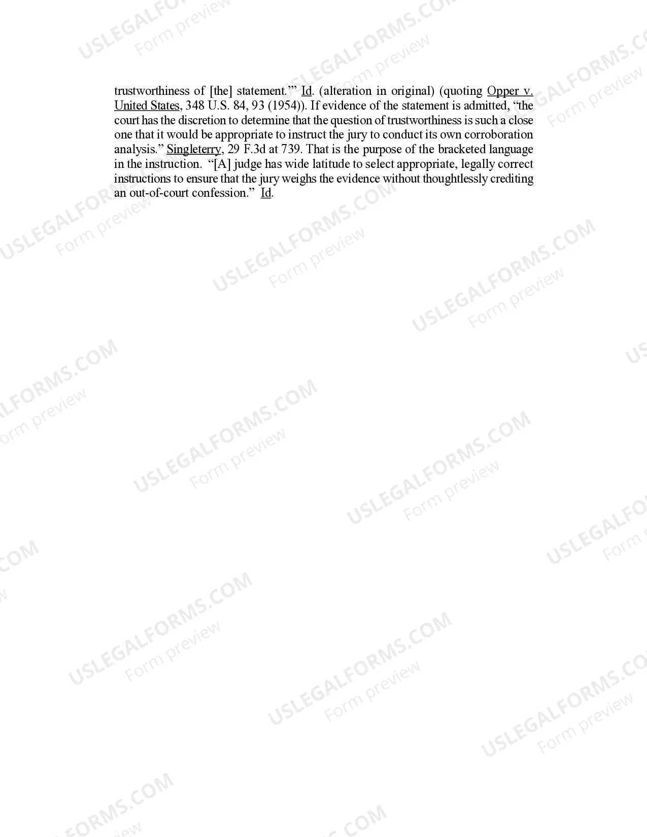 Preview Statements by Defendant