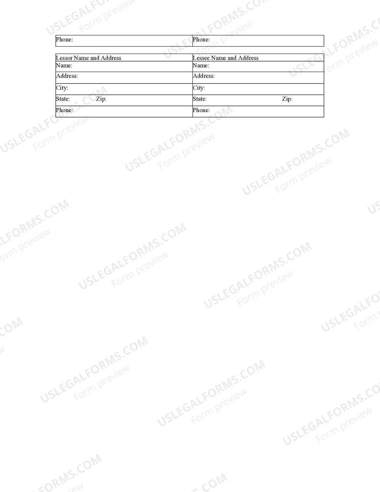 Preview Notice of Lease for Recording