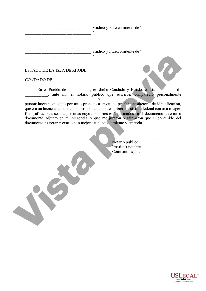 Preview Declaración jurada de confianza