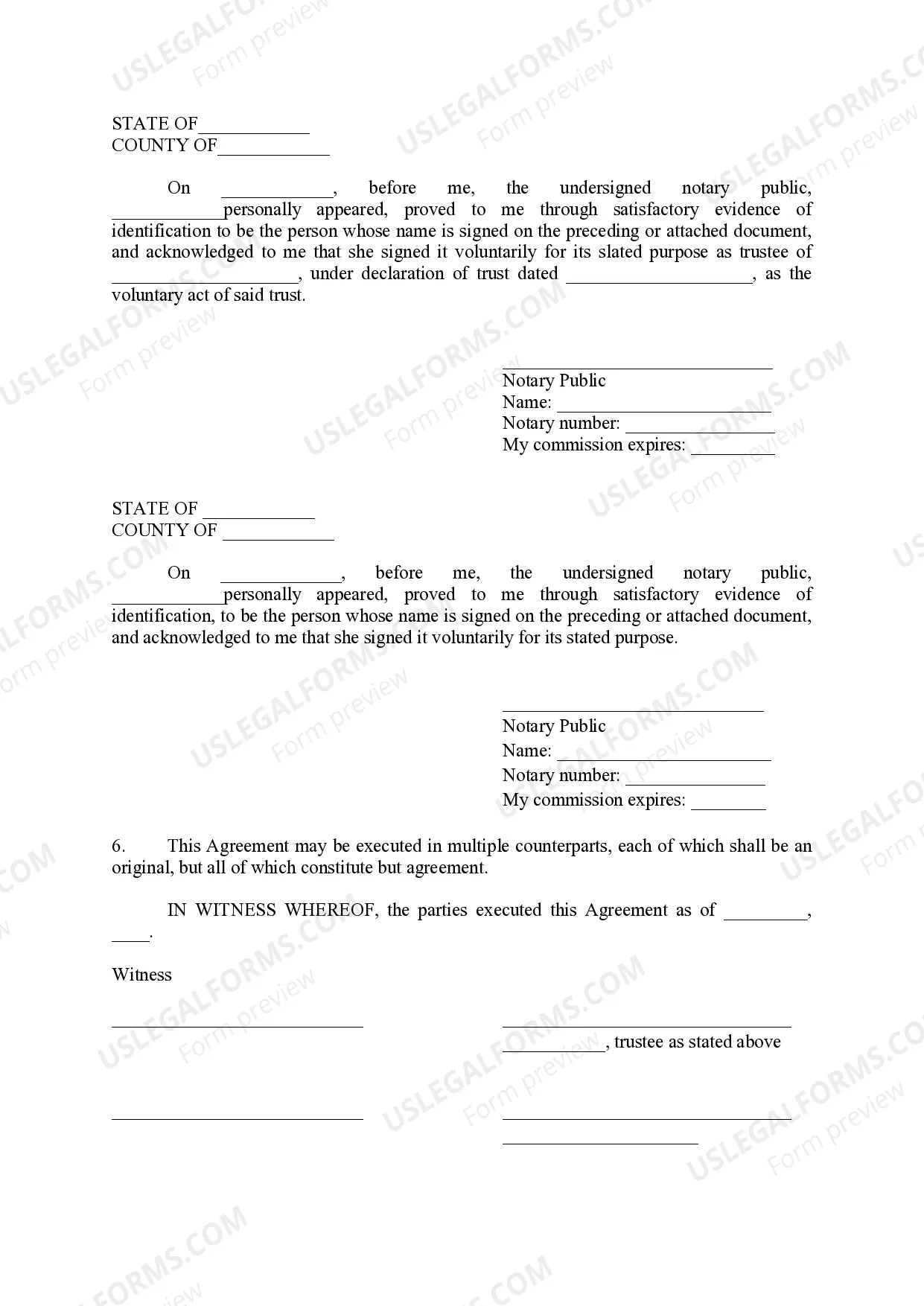Preview Agreement
