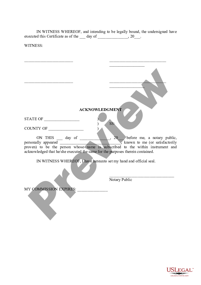 Rhode Island Certificate | US Legal Forms