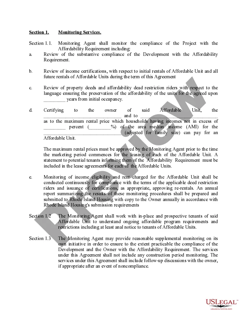 Preview Monitoring Service Agreement