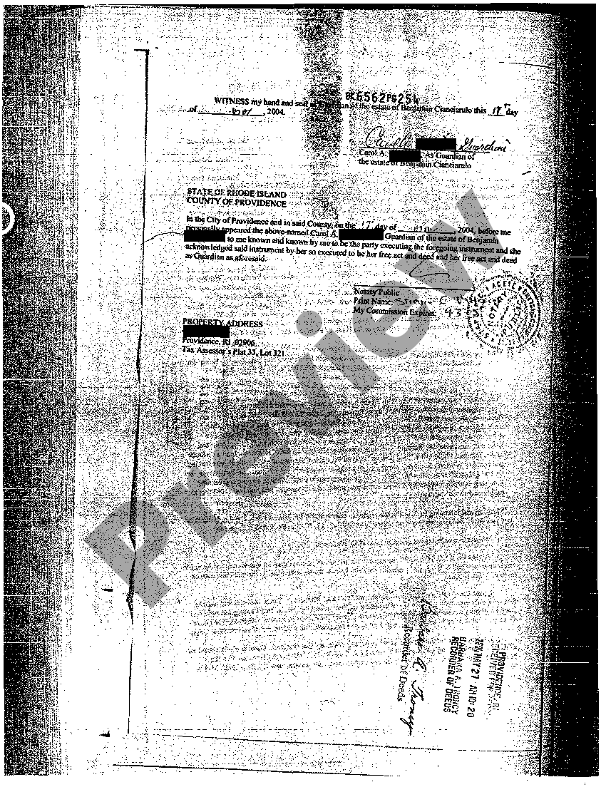 Rhode Island Guardian's Deed of an Estate US Legal Forms