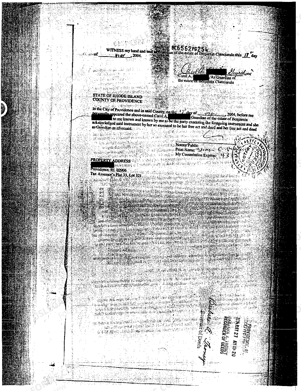 Preview Guardian's Deed of an Estate