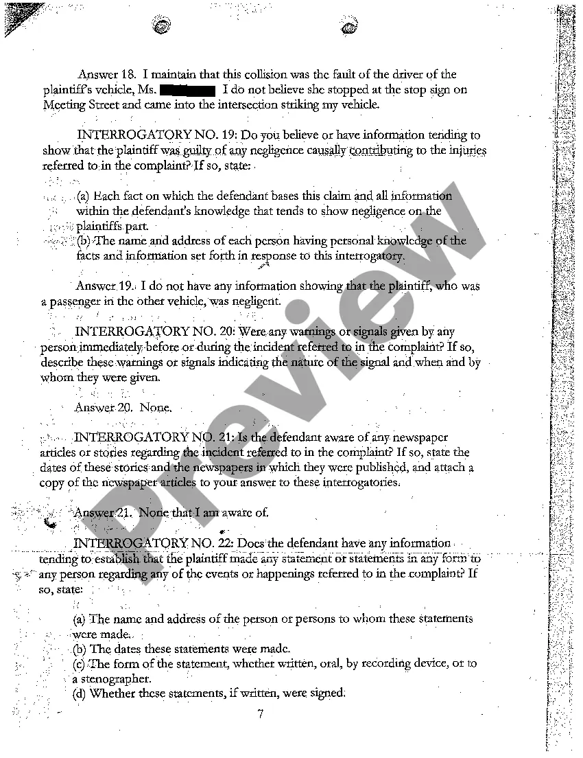 Get A04 Answers of Defendant to Plaintiffs' Interrogatories Preview A04 Answers of Defendant to Plaintiffs' Interrogatories