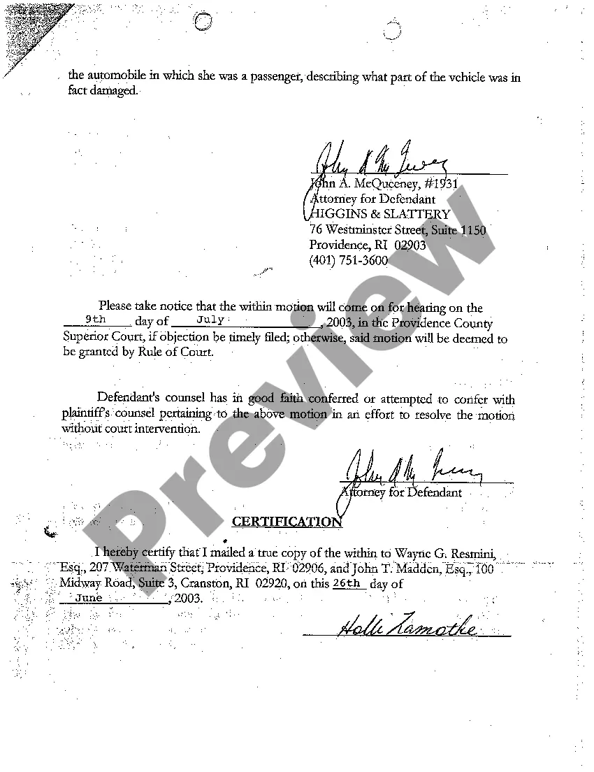 Preview A08 Defendant's Motion to Compel Plaintiff for More Responsive Answers