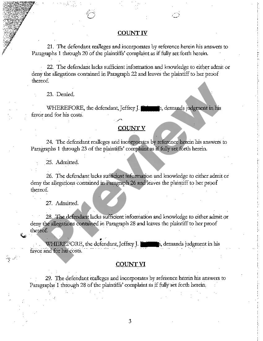 Preview A33 Answer of Defendant to Plaintiffs' Amended Complaint